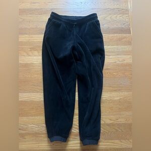 Athleta Girl Black Fleece Velour Sweatpants